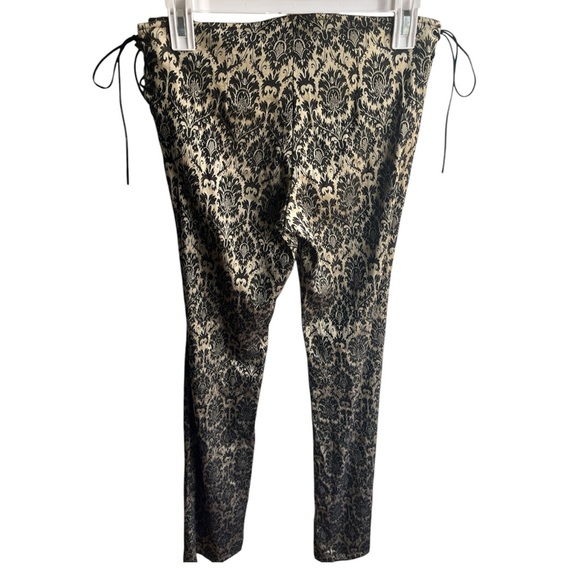 HEART.MOON.STAR. Rare‎ Damask Print Whimsigoth Moody Gothic 90s Flare Trousers - Picture 3 of 6